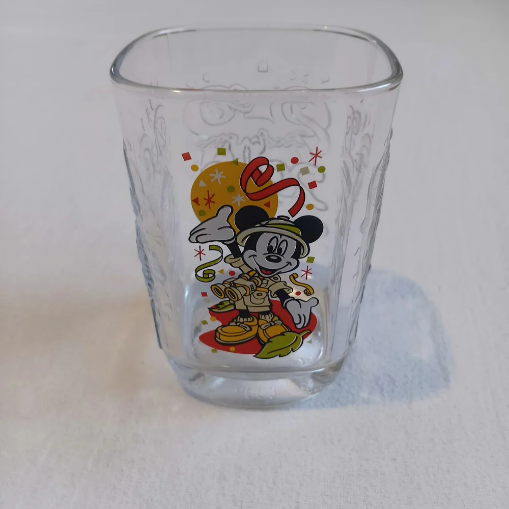 2000 Disney/McDonalds Mickey Mouse Glass Tumbler - Clear Animal Kingdom